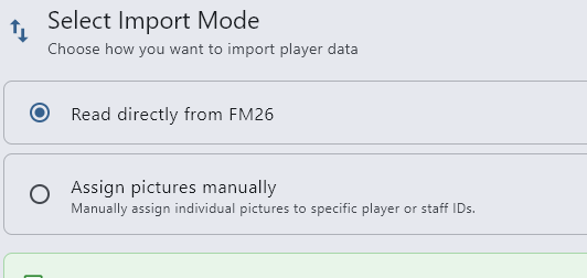 Select direct memory reading option