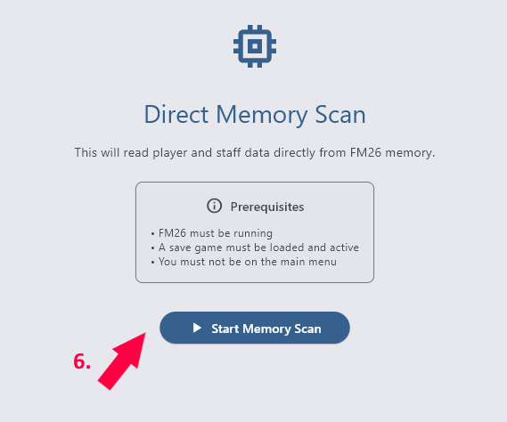 Run the memory scan