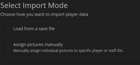 Generate Wizard with Load from save file option